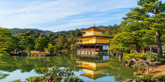Kyoto Guldpavillonen Kinkakuji Buddhist Temple