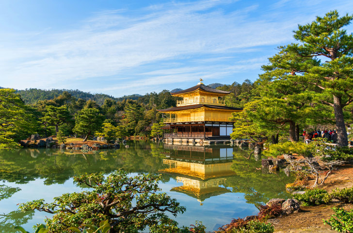 Kyoto Guldpavillonen Kinkakuji Buddhist Temple