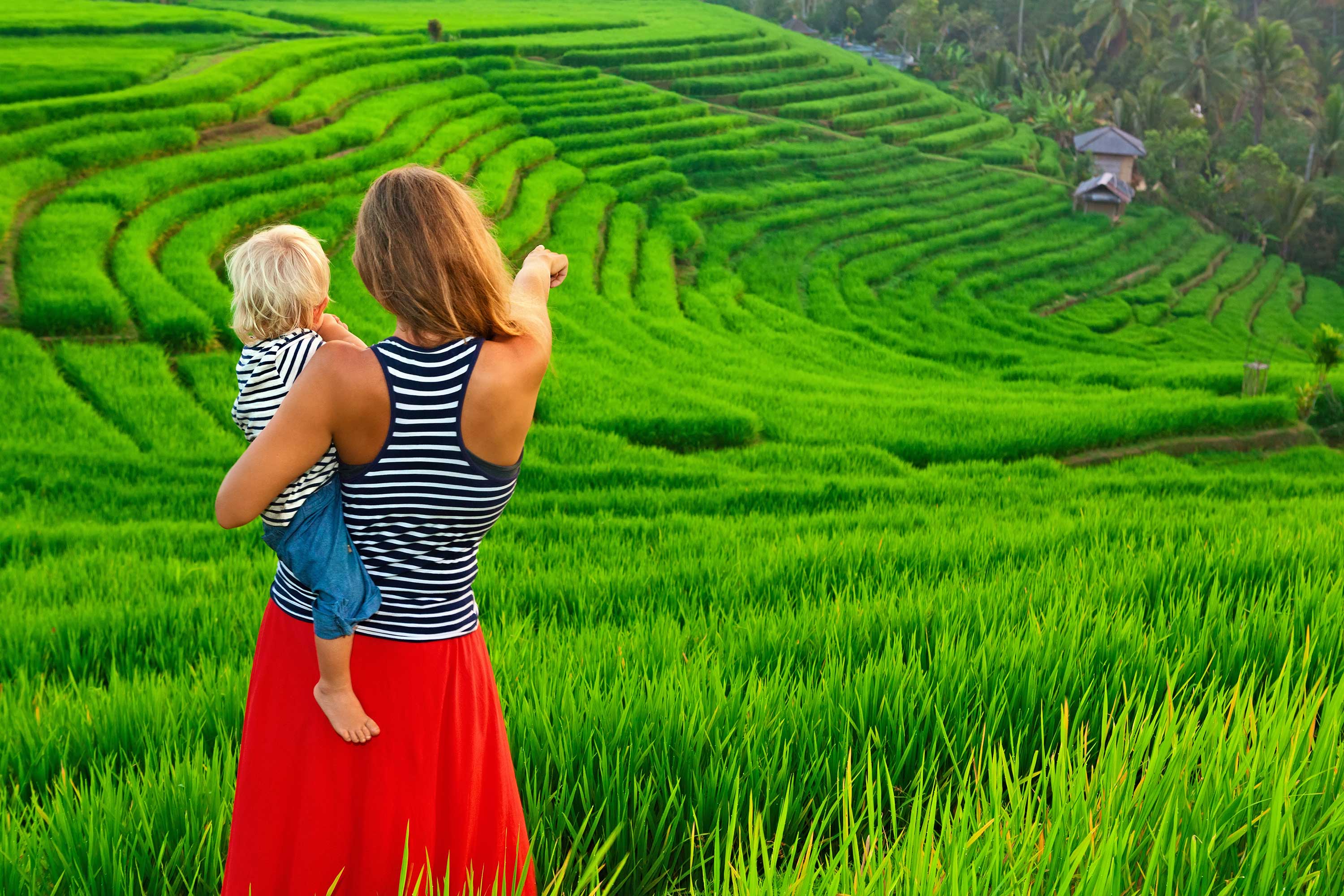 Bali Kvinde Barn Rismark