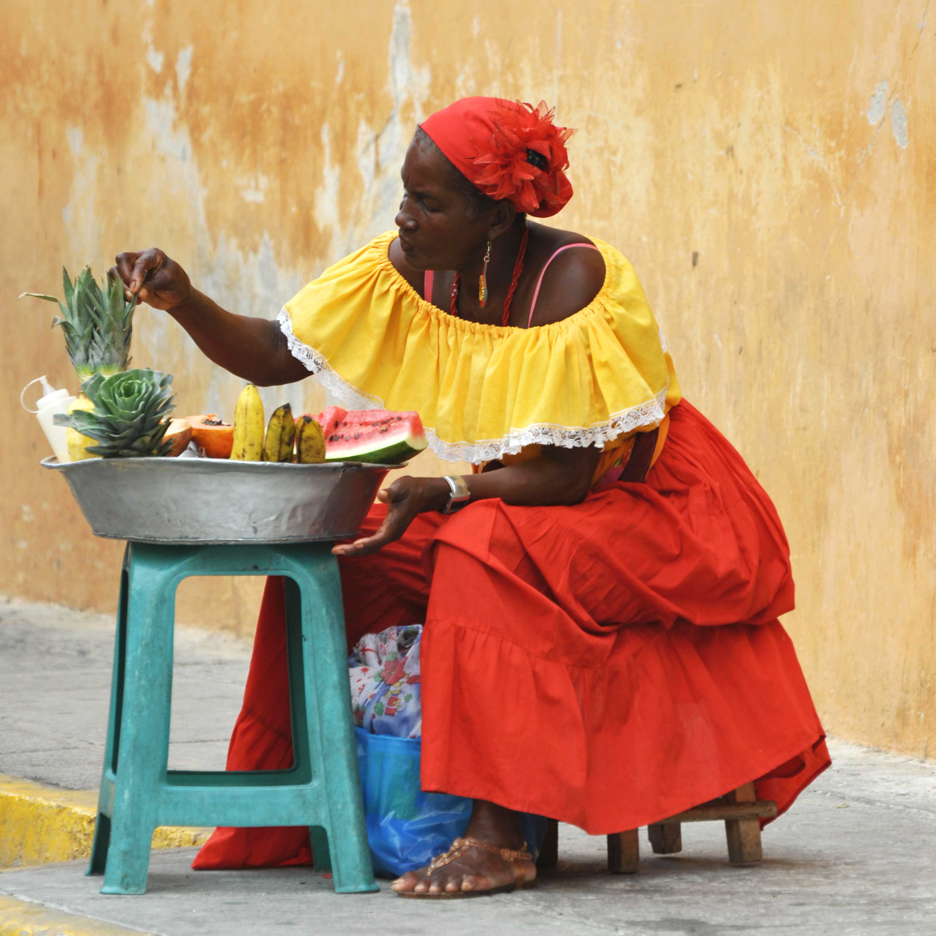 Colombia Cartagena Kvinde Frugt 02