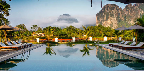 laos - vang vieng - riverside boutique resort_pool