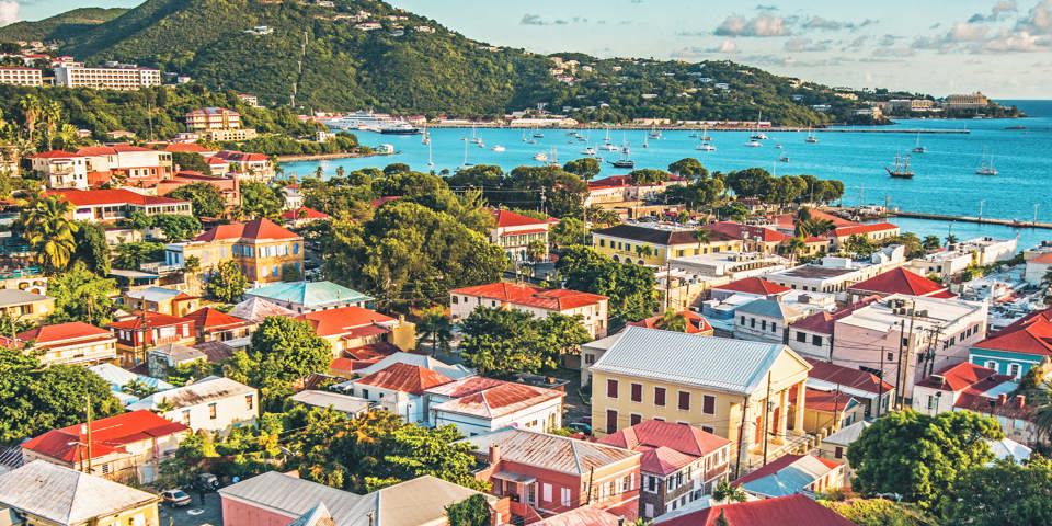 Caribien Nyt Billede Til Hjemmesiden St Thomas Charlotte Amalie Udsigt 12