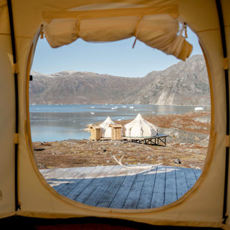 Camp Kangiusaq Peeking Out The Tent
