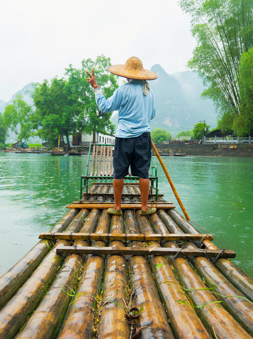 Guilin Li Floden Kvinde Bambusflaede As 139065397