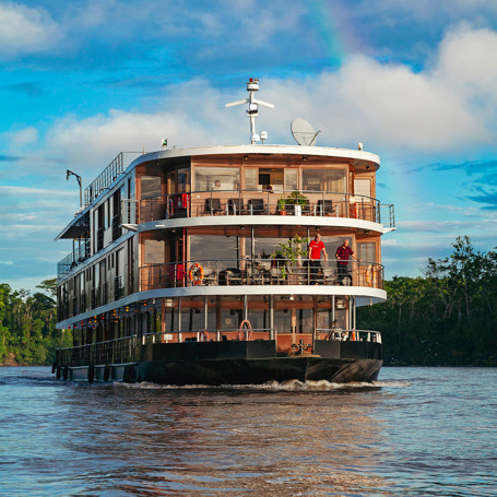 Ecuador Amazonas Flodkrydstogt Manatee Skib03