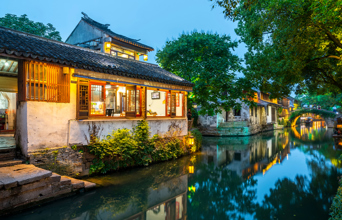 Den idylliske kanalby Tongli