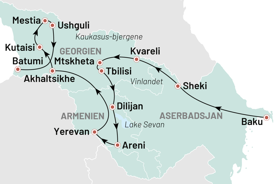 Georgien Kaukasus Rundt