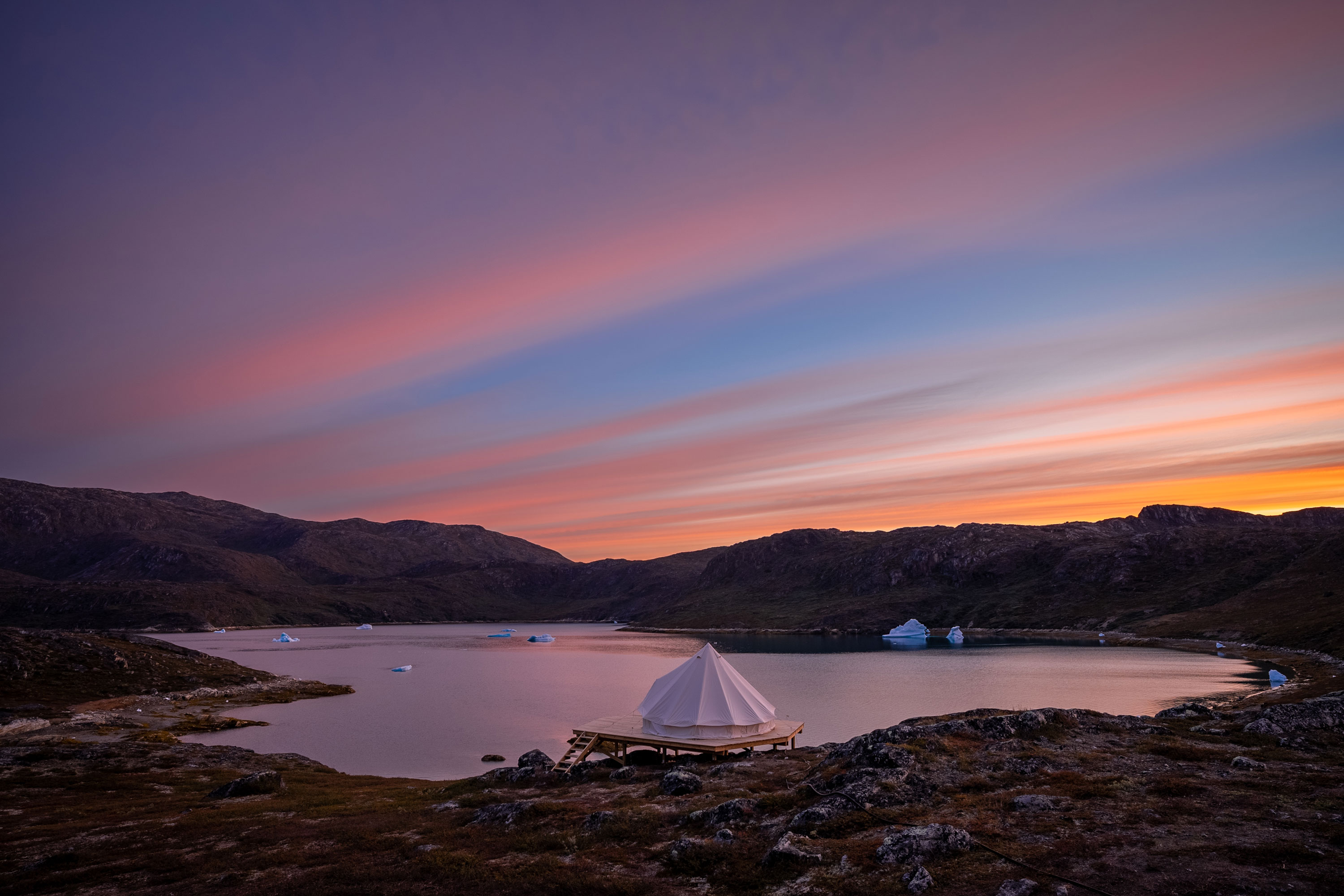 Camp Kangiusaq Midnatssol