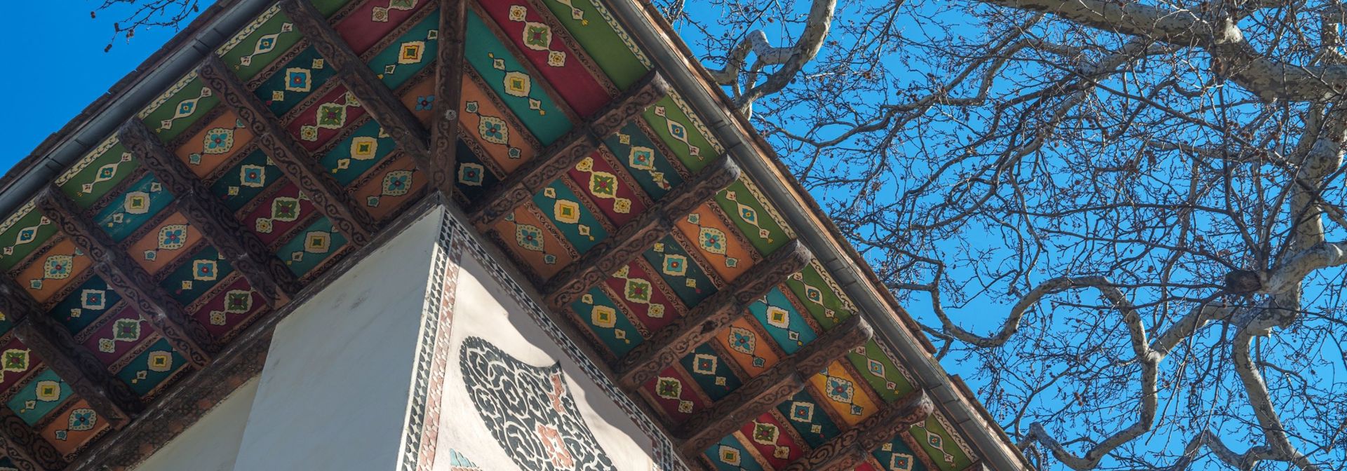 Azerbaijan Sheki Palace Of The Sheki Khans Roof Detail