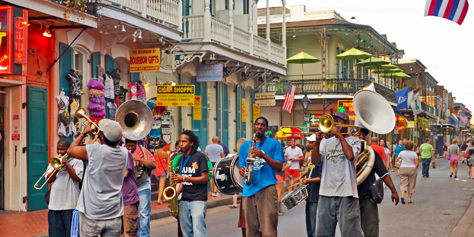 usa - new orleans bourbon station musik