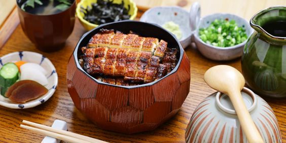Japan Nagoya Hitsumabushi Lokal Risret Med Grillet Unagi Ål