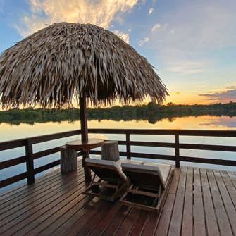 Deck River Sunset