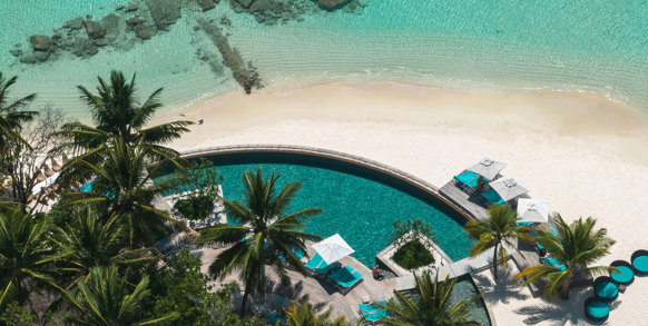 Pool And Beach Aerial2