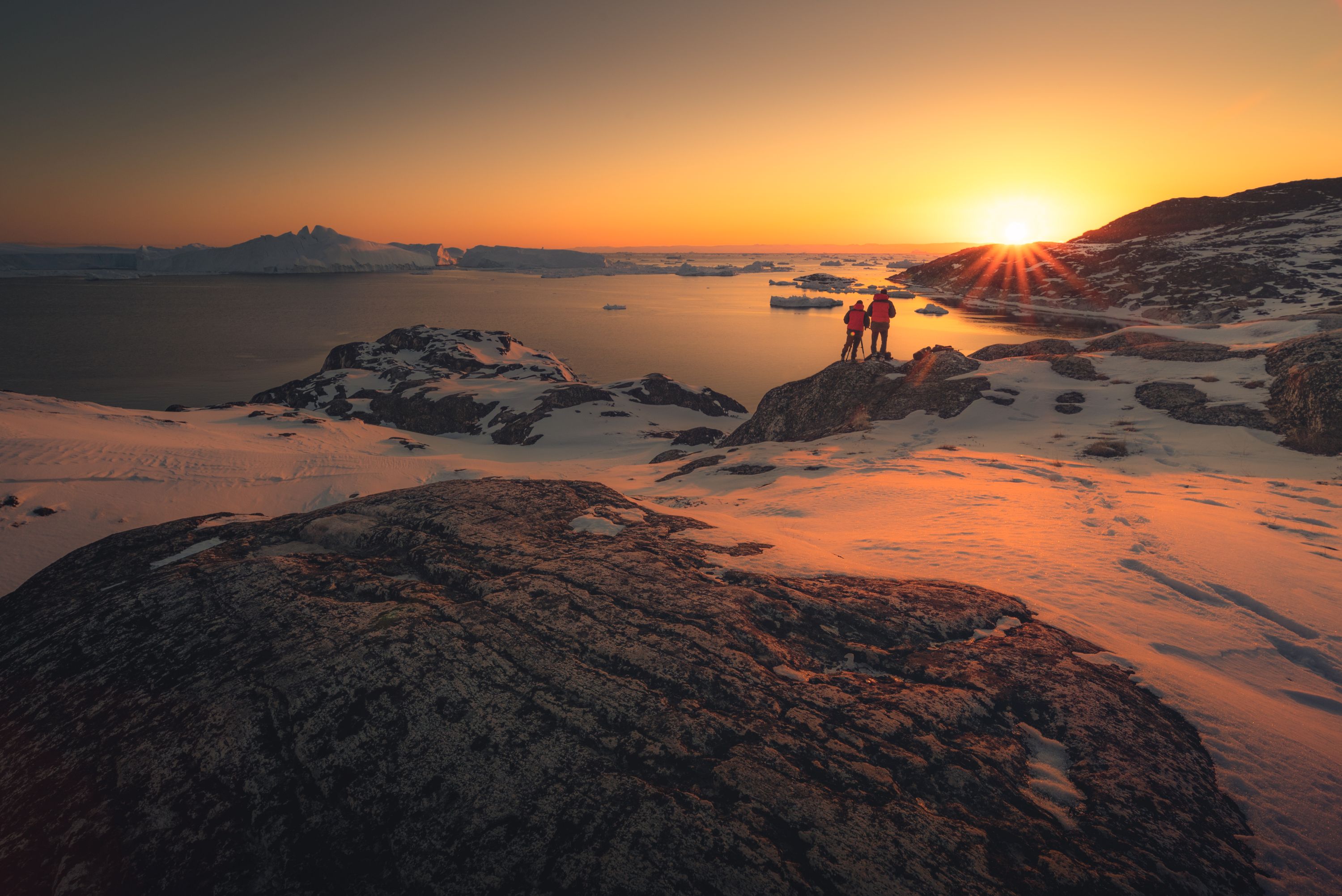Grønland Isfjord Vinter