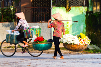 Vietnam - hanoi_befolkning_kvinde_kurv_01
