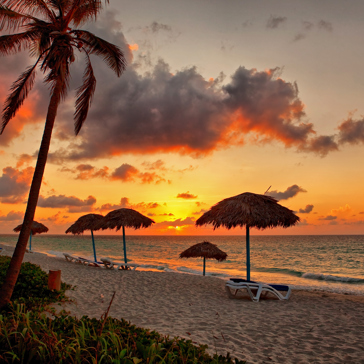 cuba - varadero solnedgang