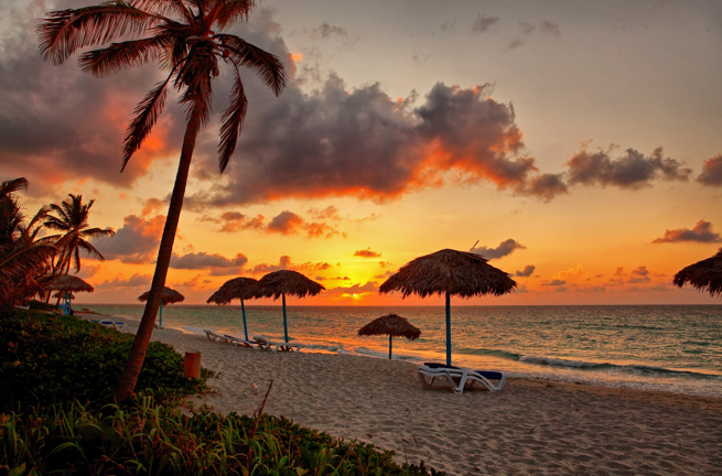 cuba - varadero solnedgang