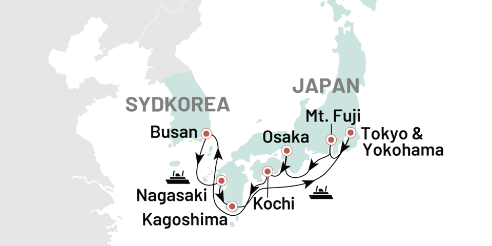 Krydstogt Japan Smut Til Sydkorea Juli2026