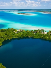 Bacalar Strand Og Lagune Udsigt