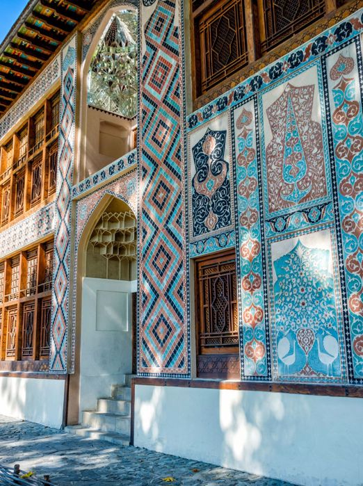 Azerbaijan Sheki Palace Of The Sheki Khans Colorful Xan Sarayi