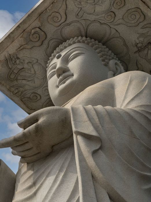 Sydkorea Seoul Stor Buddha Statue Bongeunsa Tempel