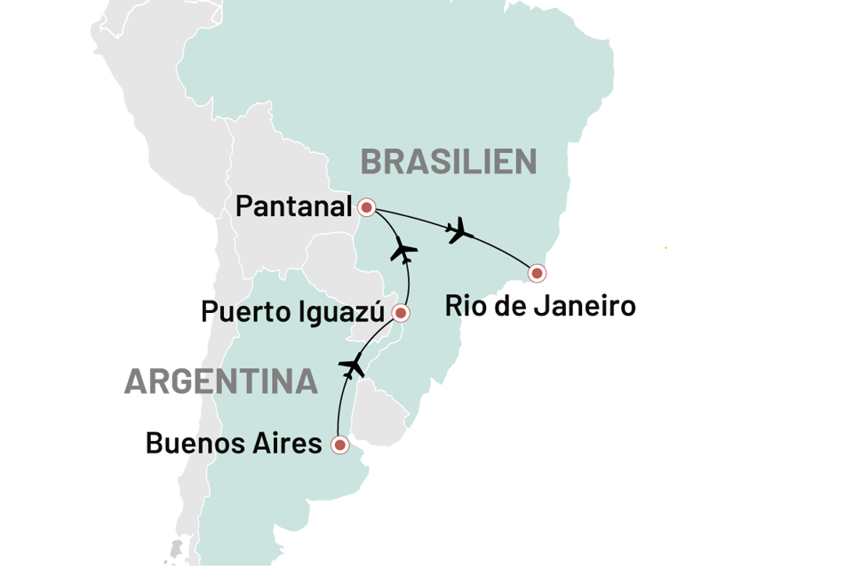 Argentina Og Brasilien Fra Buenos Aires Til Iguazu Pantanal Og Rio De Janeiro