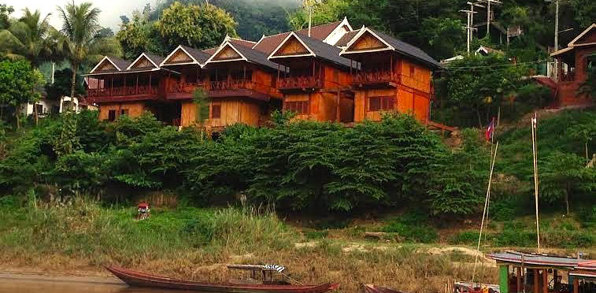 Mekong Riverside.Lodge Udsigt Fra Flod