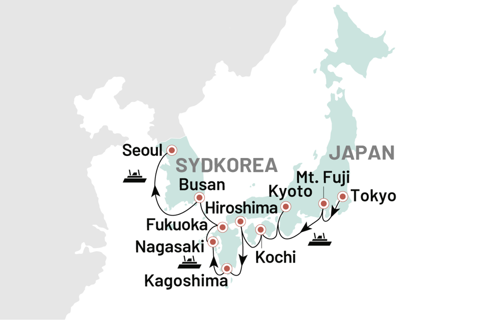 Krydstogt I Japan Og Sydkorea 2026