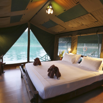 Bo i Elephant Hills i tented camp i Khao Sok National Park