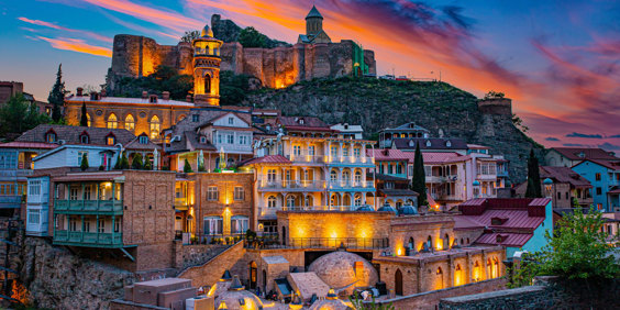 Tbilisi Gamle By Aften