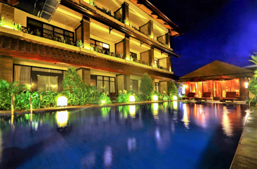The Ari Putri Hotel Pool At Night
