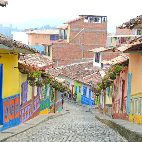 Medellin Farverig Gade