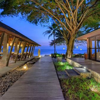 Walkway Through The Resort