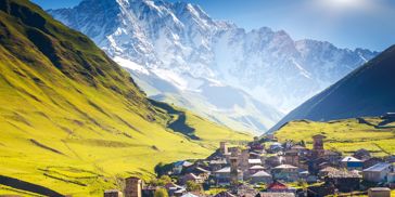 Georgia Upper Svaneti Ushguli Small Villages In Caucasus Mountains