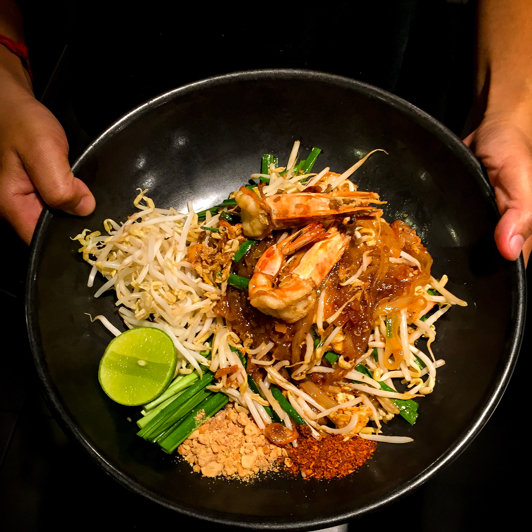 Thailandske Stegte Nudler Med Rejer